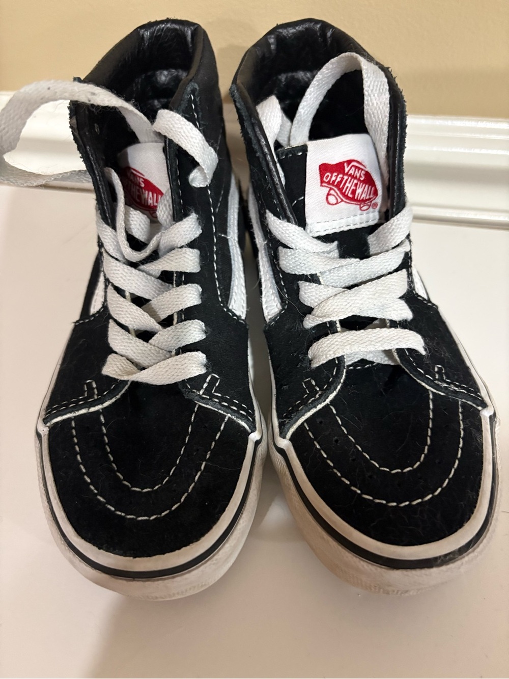 Vans Kids Black and White SK8 High-Top Sneakers